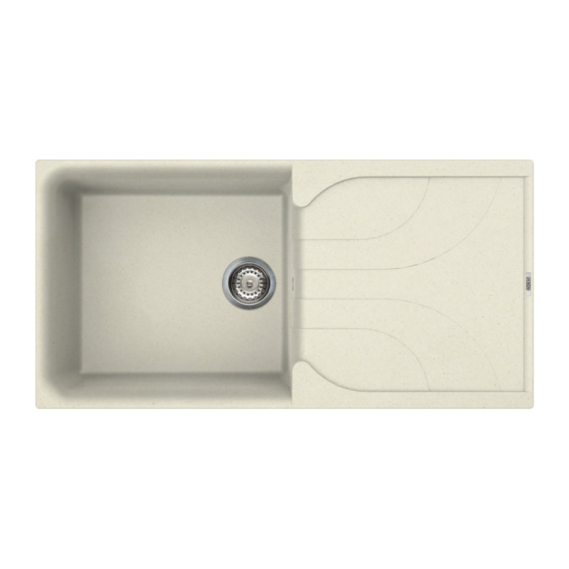 Ego 100cm x 50cm Kitchen Sink, Antique White