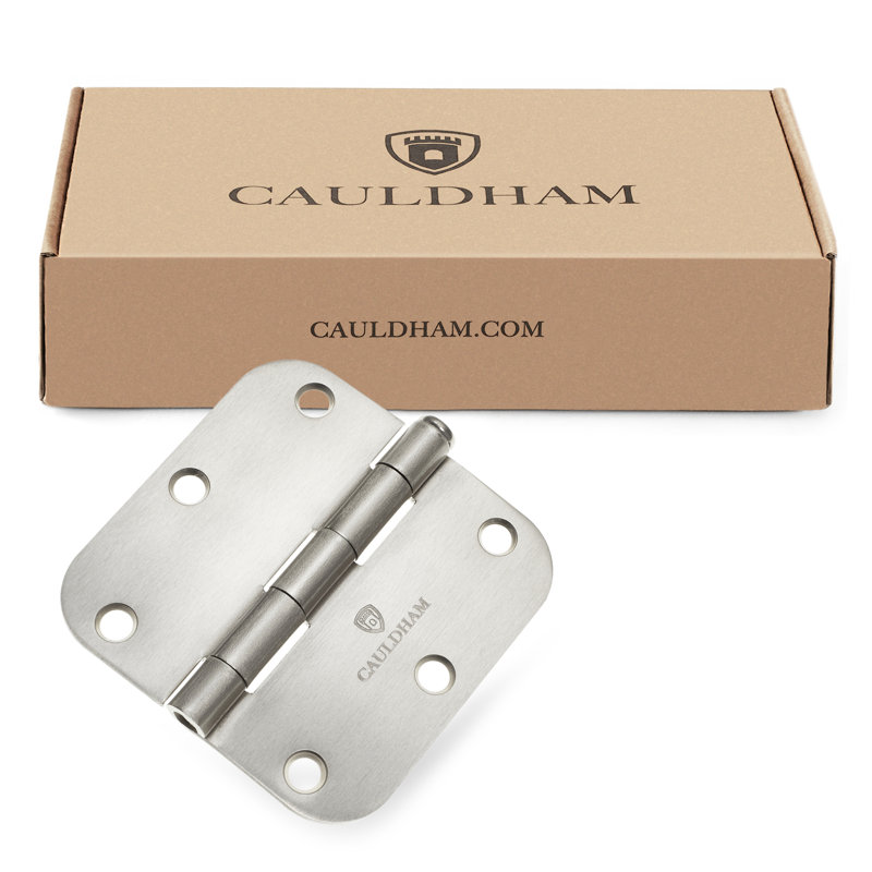 3.5" H x 3.5" W Butt Door Hinges, Satin Nickel