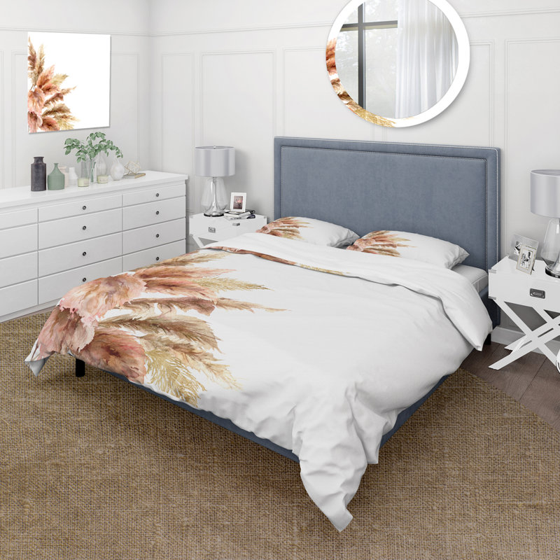 Ensemble de housse de couette traditionnel en polyester microfibre Exotic Dry Pampas Grass