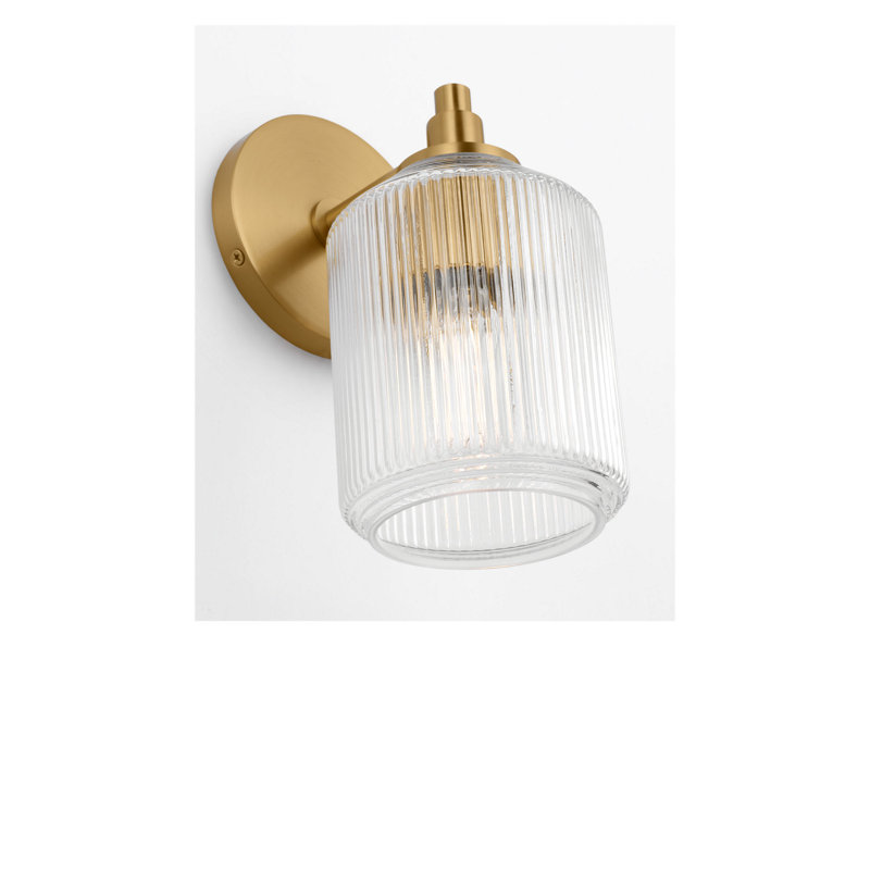 Barstow Bath, Burnished Brass, 9" H x 4.5" W x 6.125" D