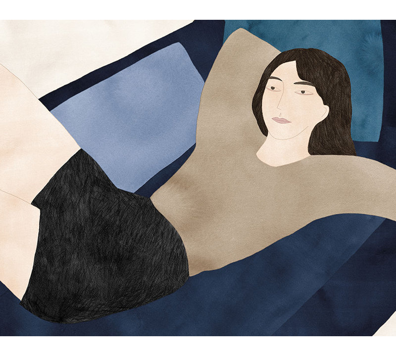 Time to Relax Framed Painting Canvas, Glass Coat