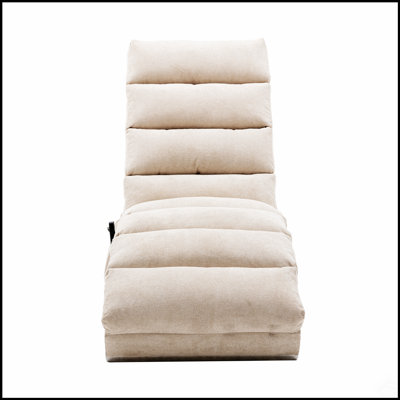 Linen Massage Chaise Lounge With Remote Control Ergonomic Design For Comfort And Relaxation In Any Room