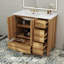 Meuble-lavabo en bois 36 po avec 2 portes à fermeture douce, 4 tiroirs à fermeture douce et tablette réglable