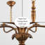 Lustre français 6 lumières avec laiton doré