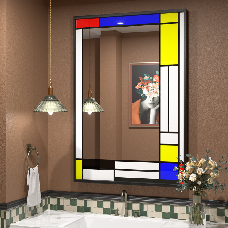 Romilly Metal Mirror, Colourful, 36" x 24"