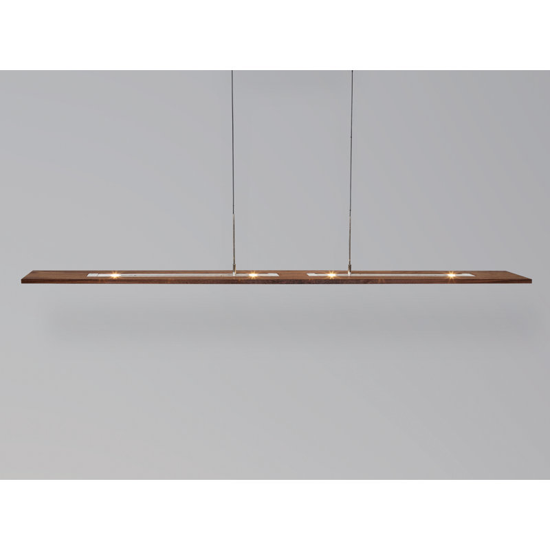 Vix 82" Dimmable LED Pendant, Walnut, 3500K