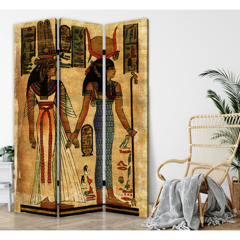 48 X 72 Multi Color Wood Canvas Flourish Screen 48 X 72 Multi Color Wood Canvas Flourish Screen