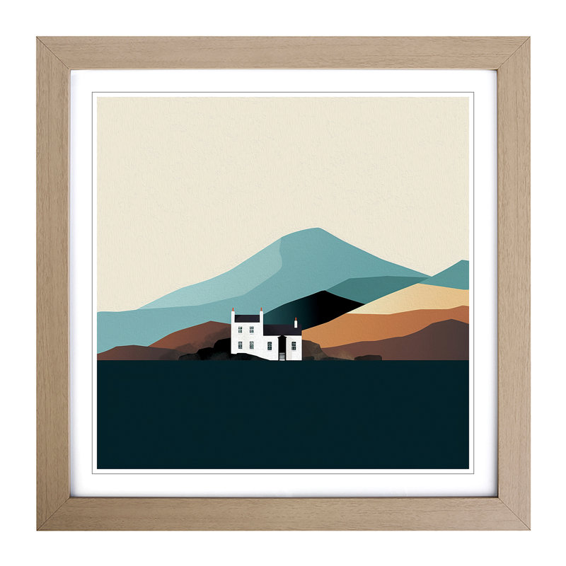 Scotland Minimalism No.2 - Framed Print, Oak