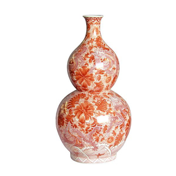 Vase de plancher en porcelaine d’intérieur/d’extérieur 24 ", Orange