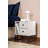 Modern Grey Nightstand with Metal Legs, 17.7 x 19.7 x 11.8 inches | 100% Melamine Coated Particle Board, Thickness: 0.7 inches | Stylish & Functional Design for Bedroom or Living Room, Sleek Black Accents-1057402144