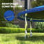 8ft Trampoline with Safety Enclosure Net Steel Frame Outdoor, Blue