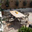 Aderito Rope Weave 6 Seat Oval Dining Set/Sandstone 240cm Long