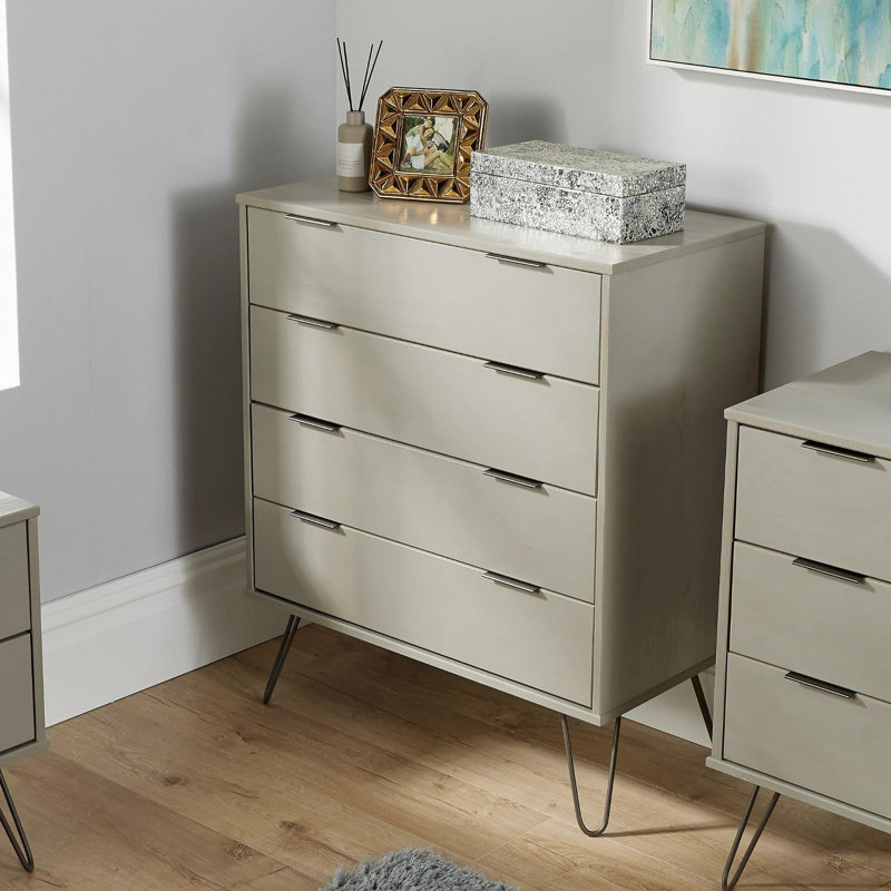 Rothley 4 Drawer Chest Storage Unit, Gray