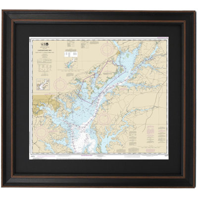 Chesapeake Bay; Sandy Point To Susquehanna River | Nautical Chart | Framed Print