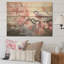 Oiseaux roses et bleus sur un cerisier en fleurs III - Oiseau sur bois-1518473065