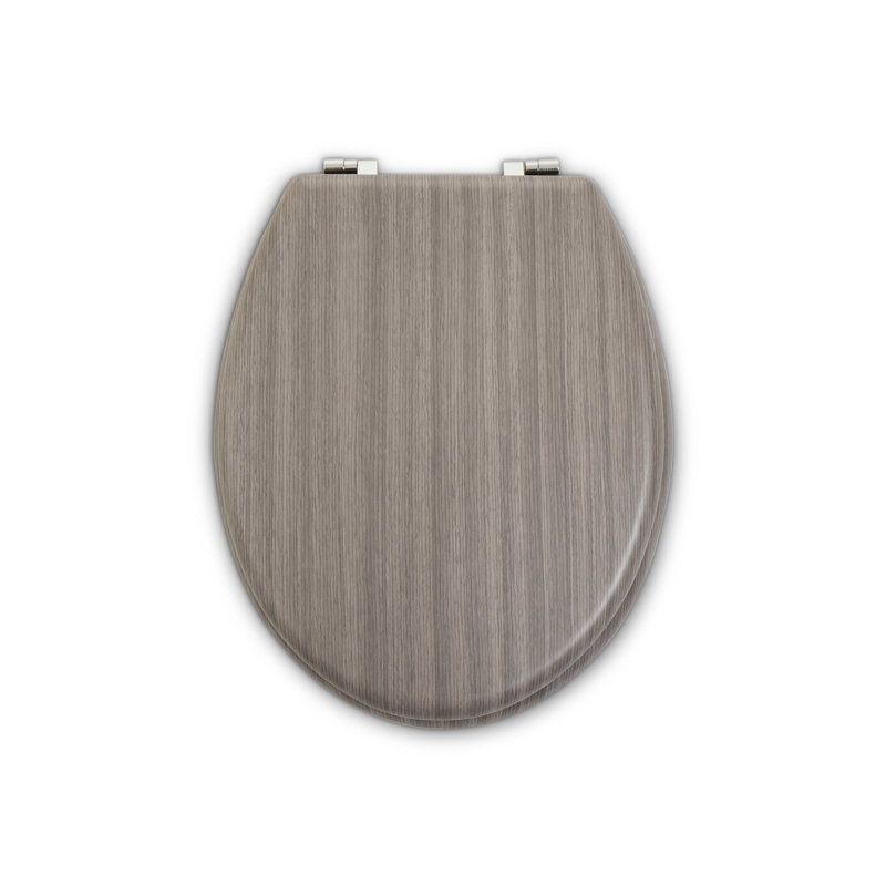 Rosanna Elongated Standard Toilet Seat, Grey