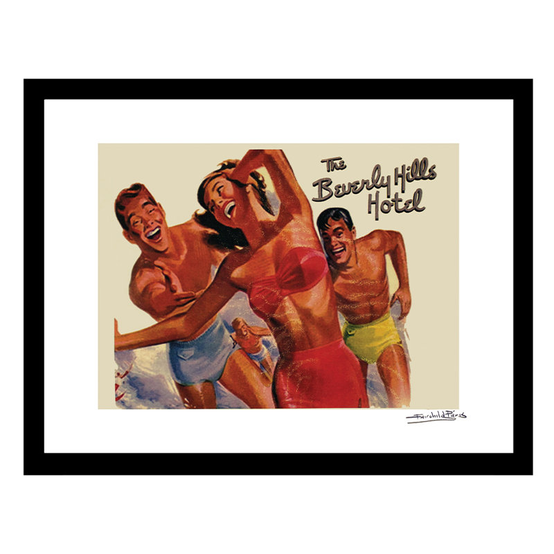 «Vintage Summer Fun At The Beverly Hills Hotel», reproduction encadrée