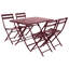Nifleim Rectangular Metal Folding Outdoor Bistro Table , 110cm cm W 70cm cm D-175998017