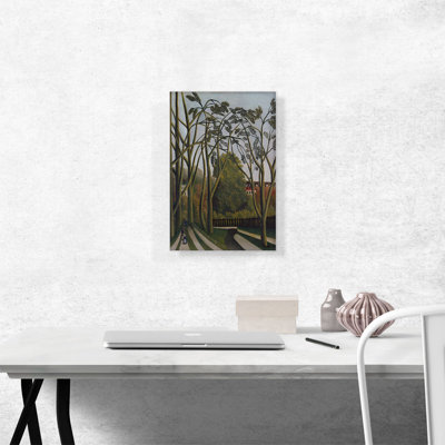 «The Banks of the Biere Near Bicere 1909» par Henri Rousseau, reproduction d'art sur toile tendue