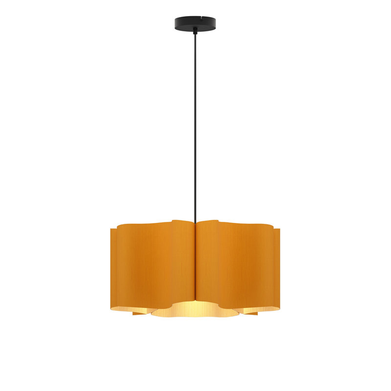 Luminaire suspendu simple 1 lumière Paulina, Ocre