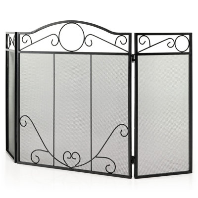 3-Panel Folding Fire Guard