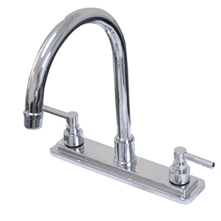 Tampa Double Handle Kitchen Faucet, Polished Chrome