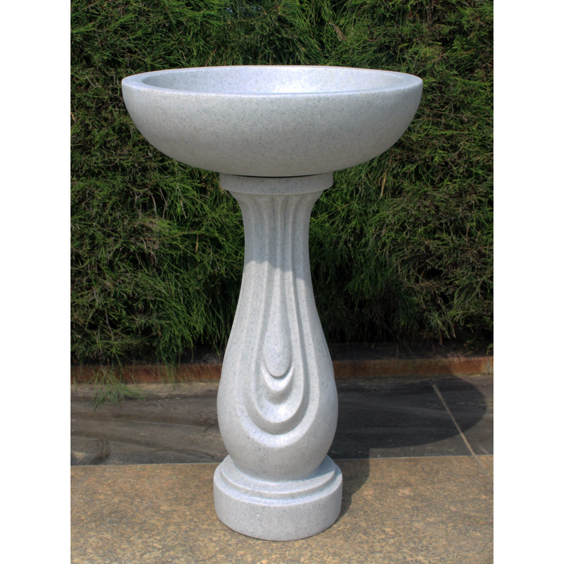Ripple Bird Bath Granite