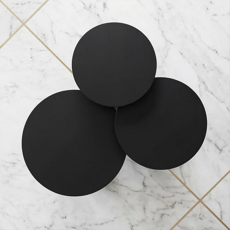 3 Pieces Novelty Nesting Coffee Table, Wooden Black