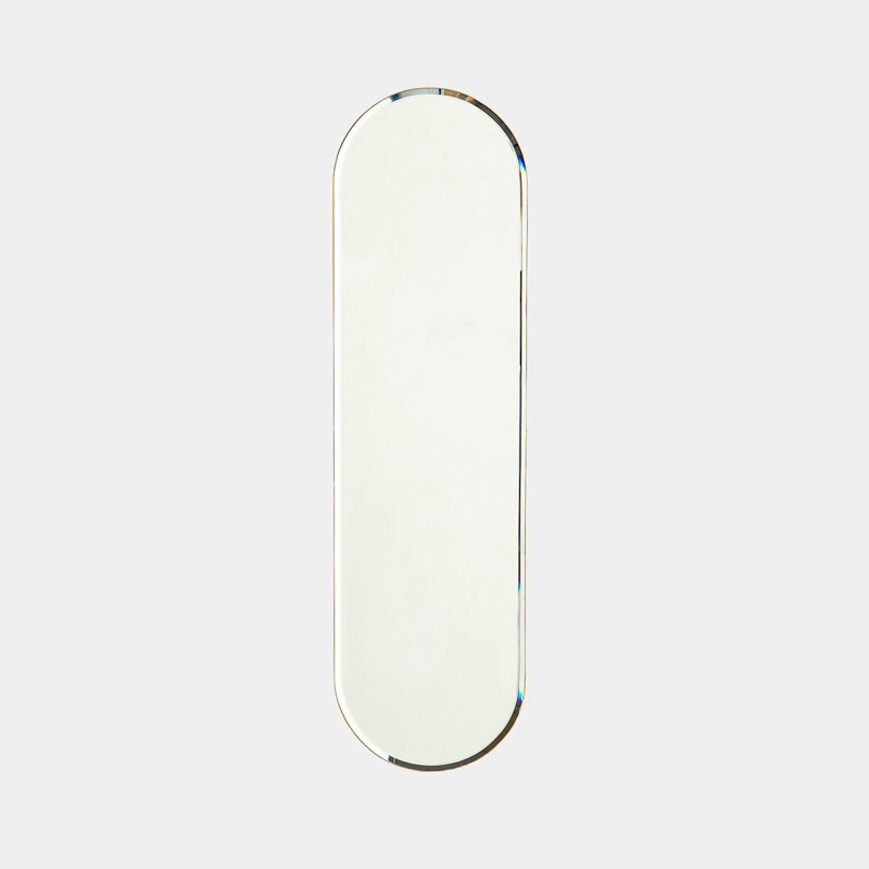 Navona Oval Metal Beveled Mirror, 36" x 10"