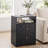 Large Nightstand Set With 2 Drawers And 1 USB Port, 2 Outlets and 1 Type-C Port-1811803459
