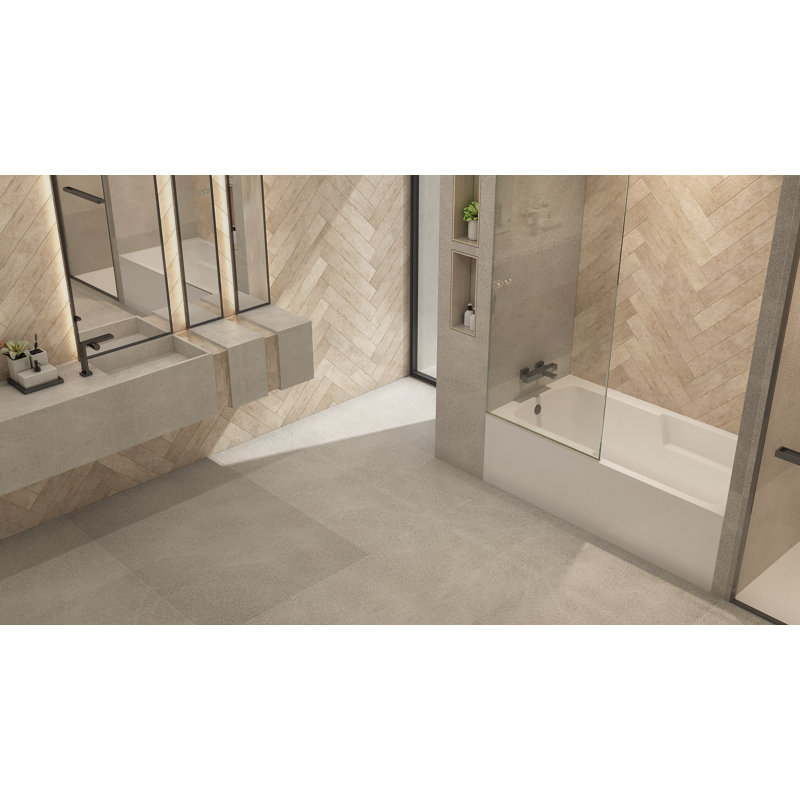 Bondi 60" x 32" Alcove Combination Acrylic Bathtub, White