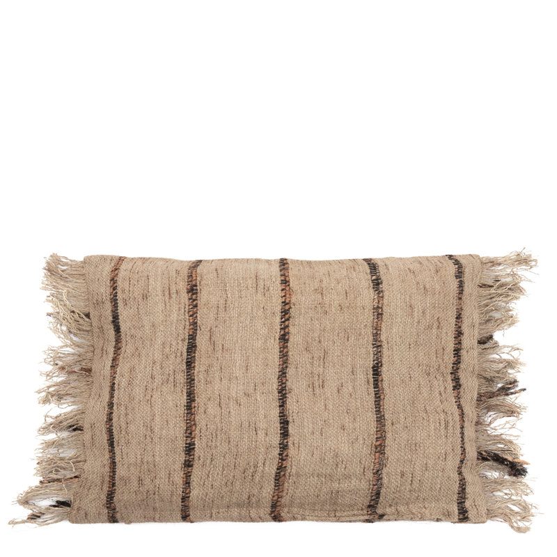 The Oh My Gee Collection Cushion Cover, Black/Beige, Rectangular, 30cm H x 50cm W