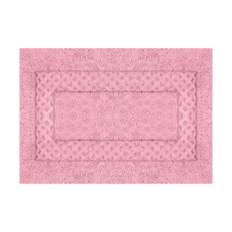 Tapis pour salle de bain Antigona, l 17 po x L 24 po, Rose