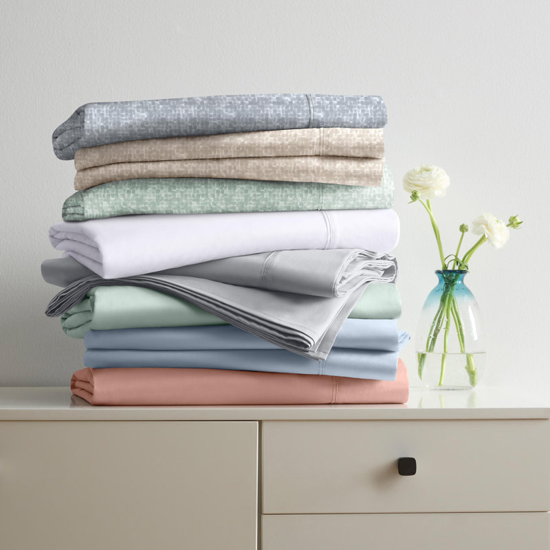 Martex Restore Solid - Soft, Breathable, Cotton Blend, Temperature Regulating, Twin Sheet Set with 1 Pillowcase, White