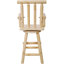 Tabouret de bar rustique, chaise en bois avec accoudoirs pour salle à manger, restaurant, pub-413285679