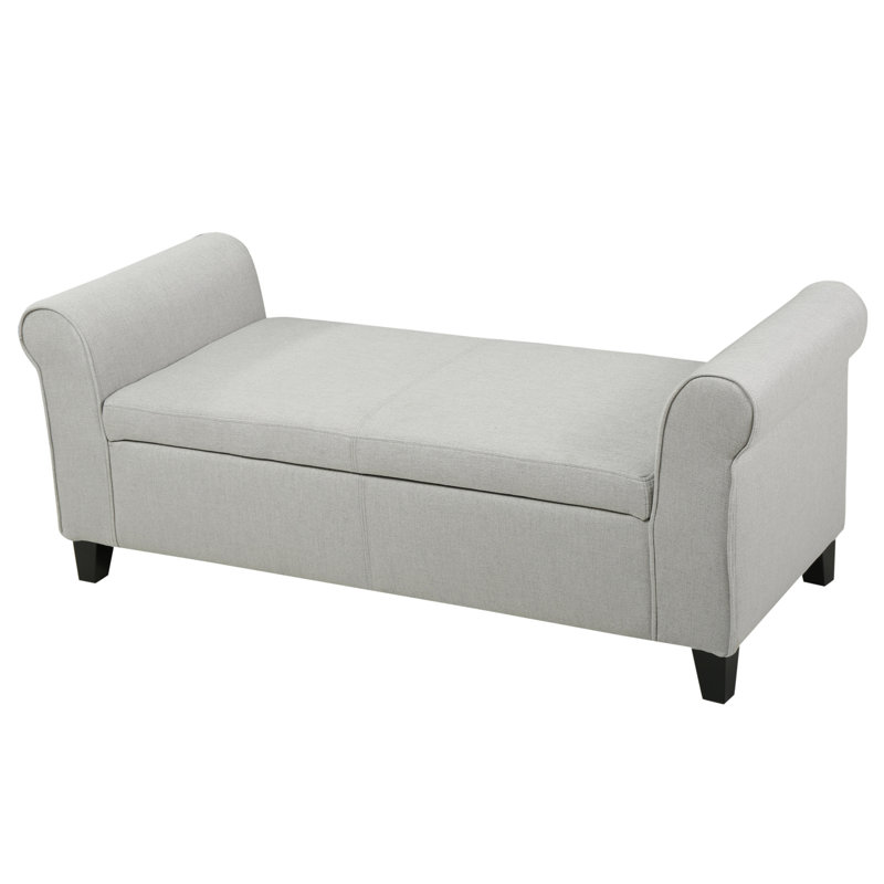 Hayes Armed Storage Bench, Beige