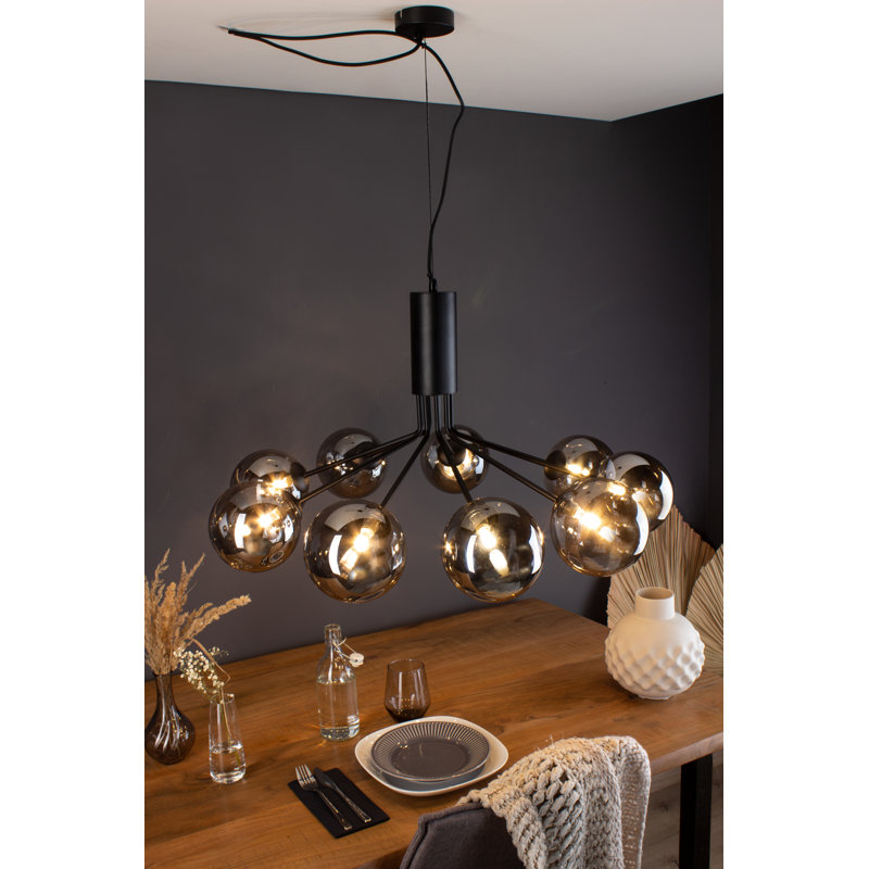 Felicien 9 - Light Sputnik Pendant, Black, Black