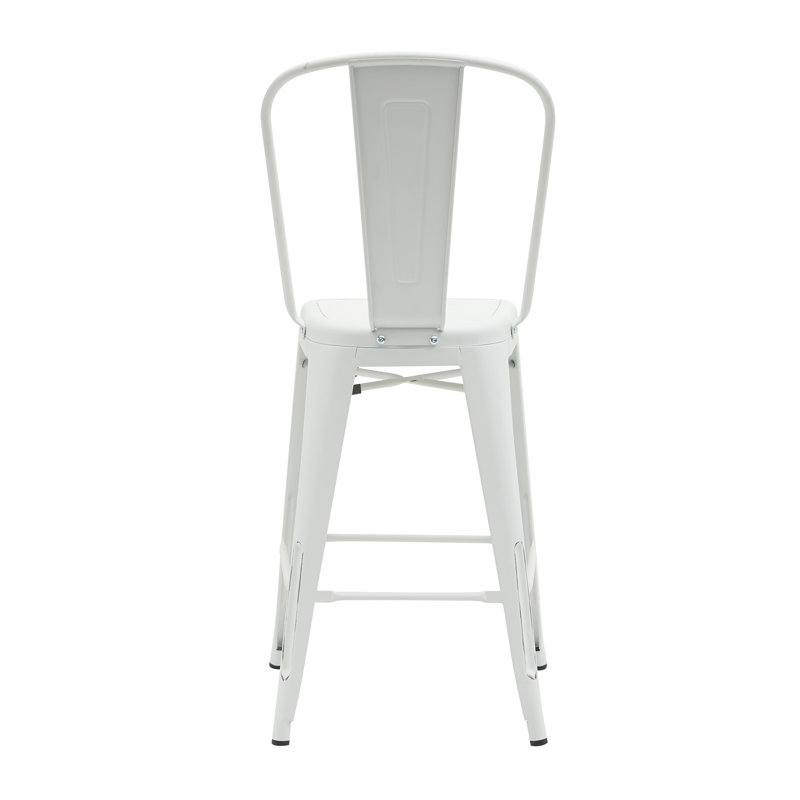 Tabouret de comptoir 26 po Kiplin, Blanc