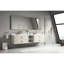Miroir de salle de bain 96 po x 36 po à DEL pour salle de bain, brouillard mural et mémoire, grand réglable, fonction mémoire en aluminium doré, doré