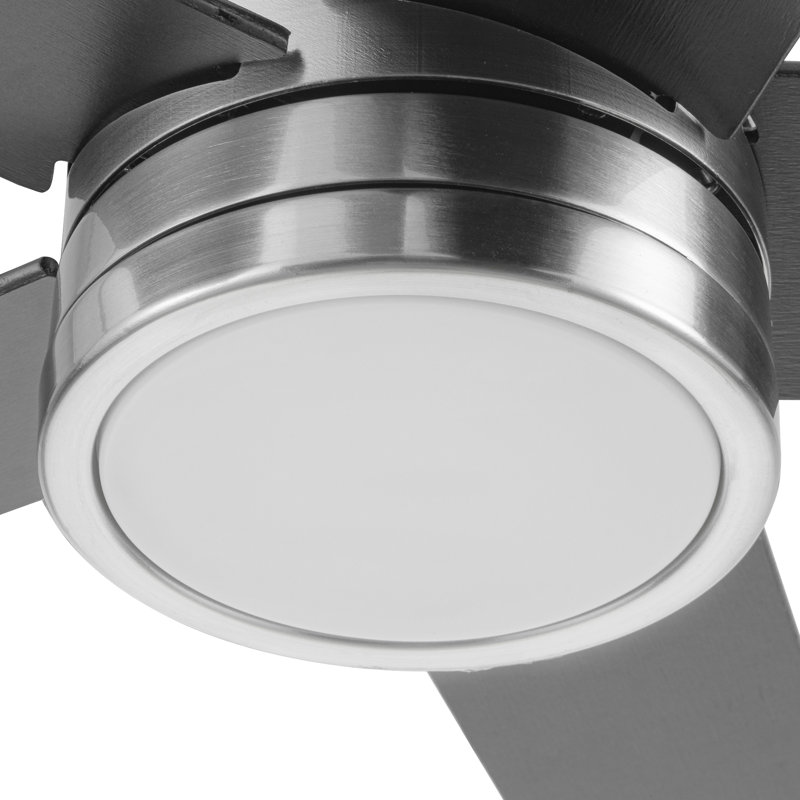 Ventilateur de plafond d'intérieur de 52 po avec télécommande et ensemble d'éclairage inclus Graceshire, Nickel brossé