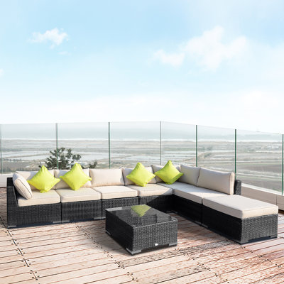 Sebeka 7 - Person Seating Group with Cushions