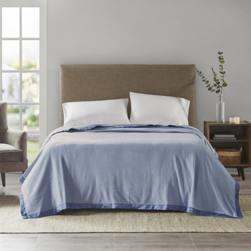 Couverture douce et confortable, Bleu, Double