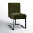 Bende Modern Fabric Upholstered Side Chairs with Metal Sled Base-1633455399