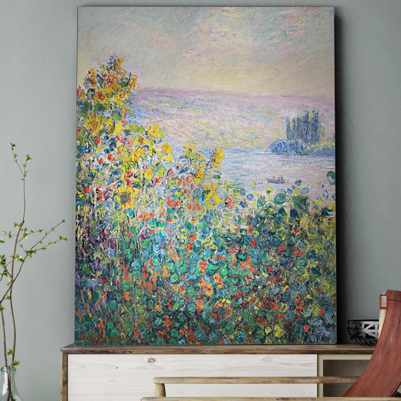 «Flowers Lits at VeTheuil», impression sur toile, H 18 po x l 27 po x P 1,5 po