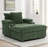 Modern Oversized Chair with Ottoman,Chenille Fabric Sofa Bed,Accent Chair Comfy Sofa with Cupholders and USB Charging Ports Chair for Living Room,Bedroom,Apartment-626503662