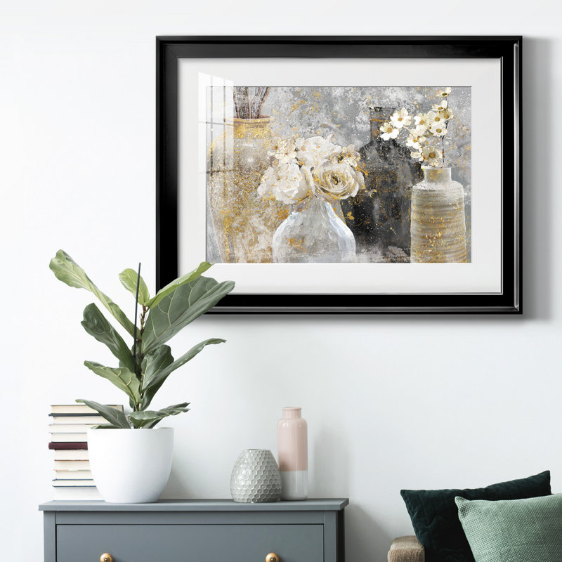 «Fleur Couture», reproduction encadrée de qualité supérieure, prête à être accrochée, H 22,5 po x l 30,5 po x P 1 po