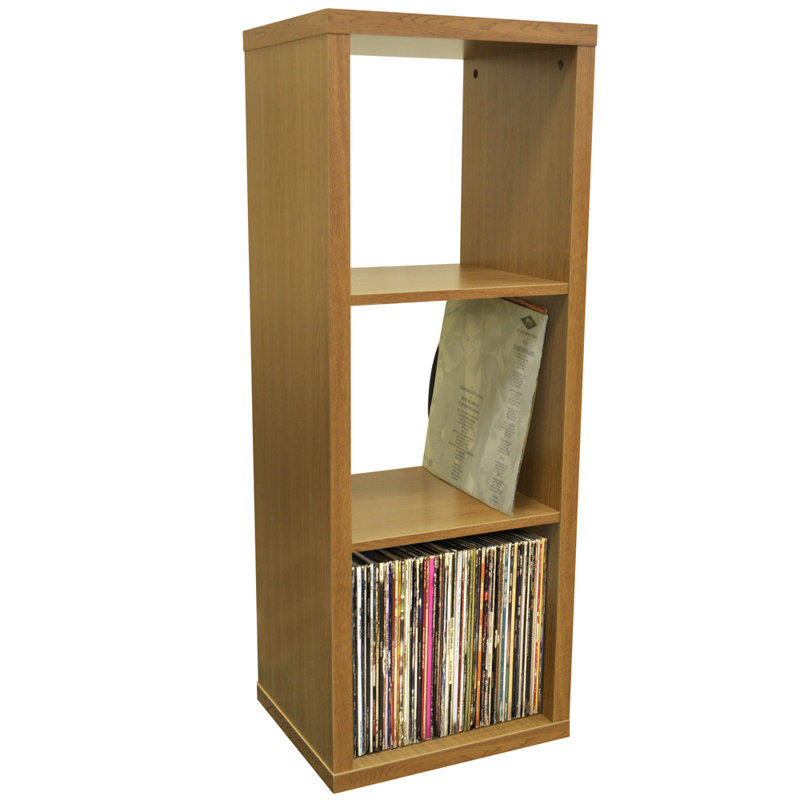 Multimedia Storage Rack, Oak Effect