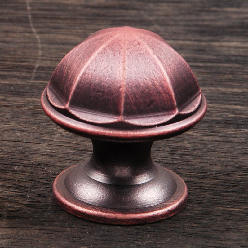 CK Series 1 1/16" Diameter Mushroom Knob, Distressed Copper