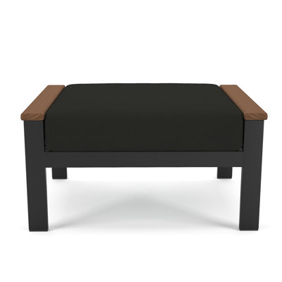  Townsend Indoor Outdoor Aluminum Ottoman with Sunbrella® Cushion