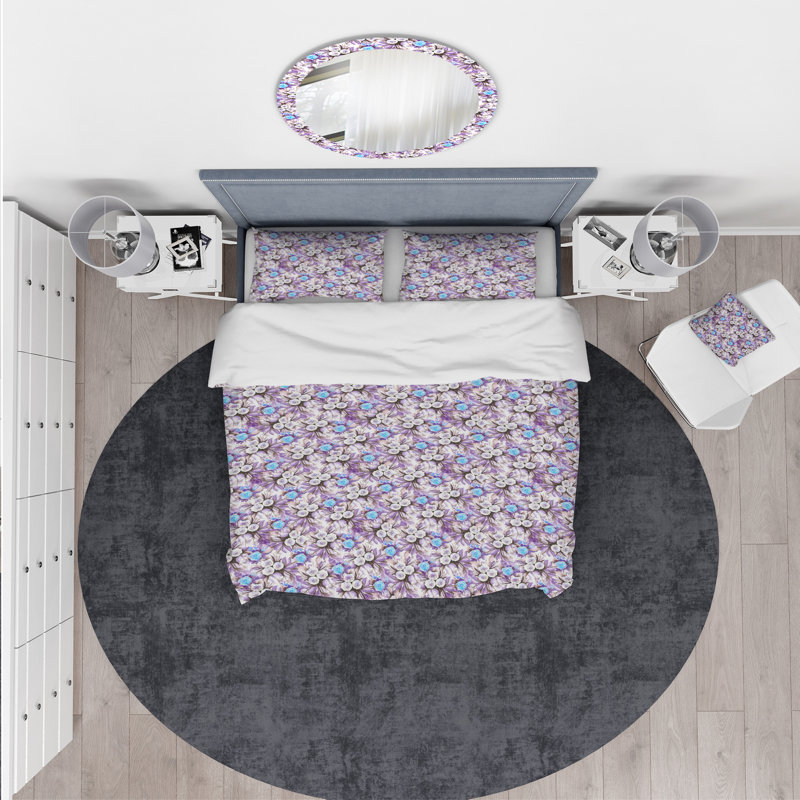 Ensemble de housse de couette traditionnelle, Housse simple + 1 taie décorative